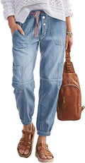 Flamingals Straight Leg Button Fly Jeans for Women - Comfortable these