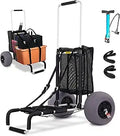 Beach Carts for Sand 23in x 15in Cargo Deck - Large Folding Sand Cart