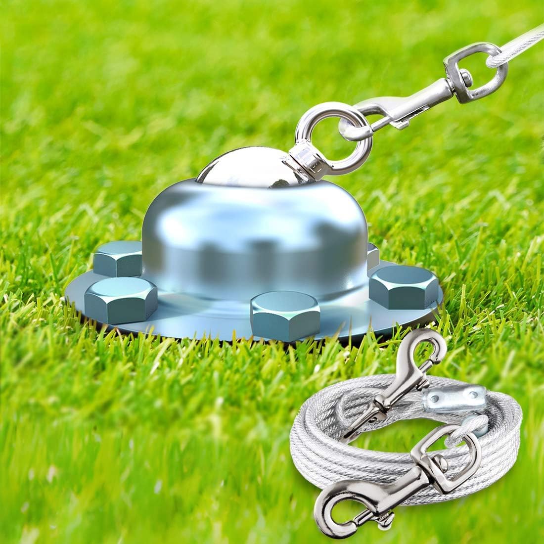 360 Swivel Dog Tie Out Cable and Stake for Safe Outdoor Fun