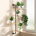 DELLAN Rotating Window Plant Shelves, 4-Tier - Space Saving Display