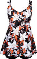 Plus Size Swimsuit for Women Tankini Swimdress - Tummy Control