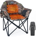 Oversized Heated Camping Chair - Portable Folding Heated Moon Saucer