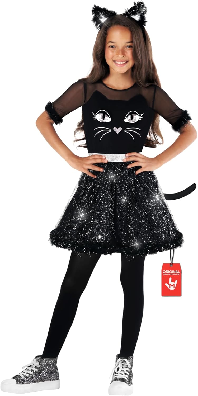 Adorable Black Cat Costume for Girls - Perfect for Halloween Fun