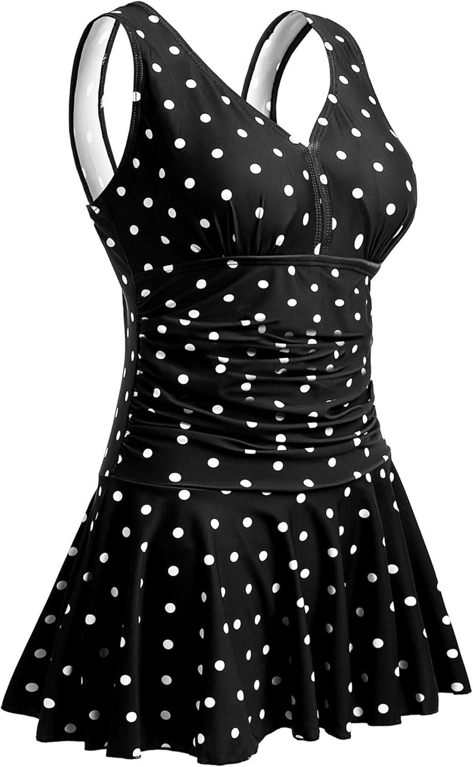 MiYang Women's Plus-Size Flower Printing Swim Dress for Comfort