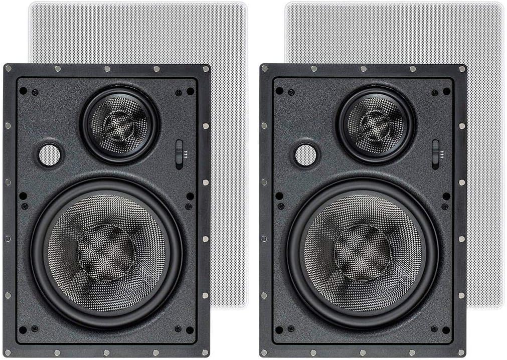 Monoprice 3-Way In Wall Speakers with Carbon Fiber Woofers