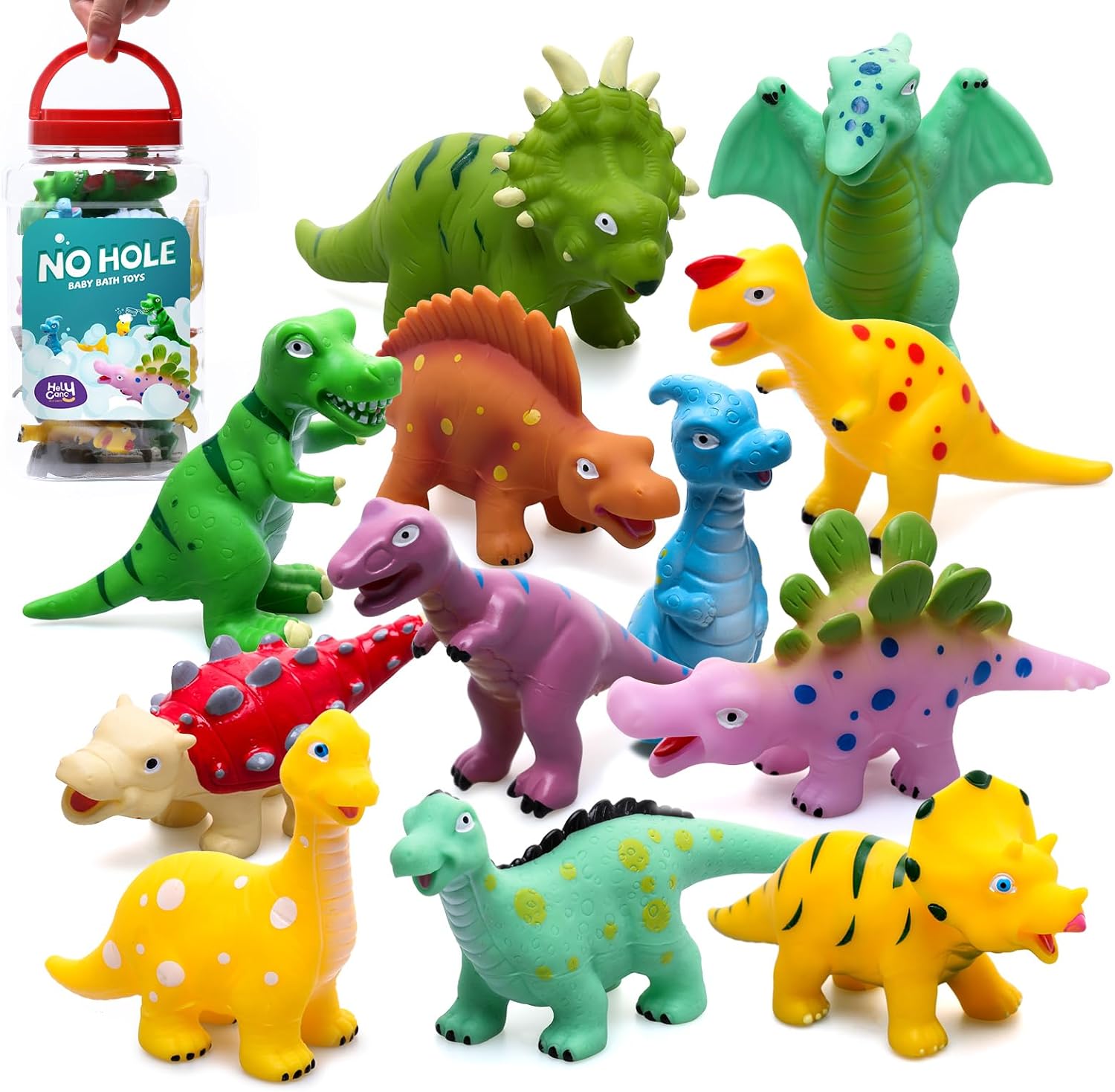No Hole Dinosaur Bath Toys - Splash Fun Guaranteed!