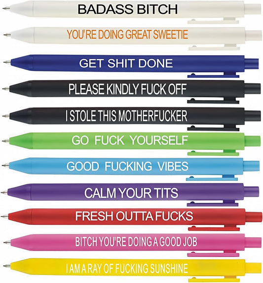 Premium Swear Word Ballpoint Pens - Hilarious Office Gifts!