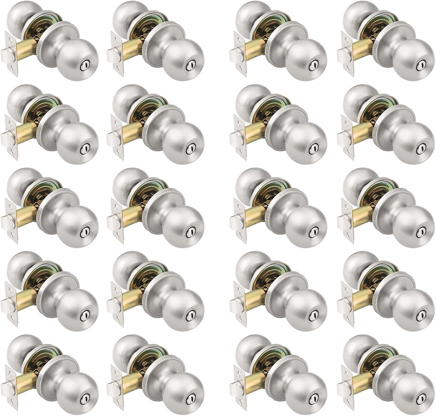 KNOBWELL Brushed Nickel Door Knob for Privacy Needs and Style