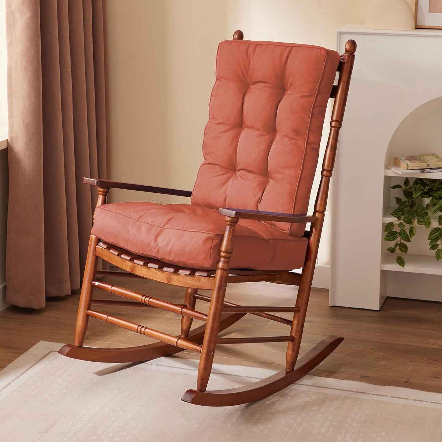 Rocking Chair Cushion Set for Indoor and Outdoor Use, 17x17 in