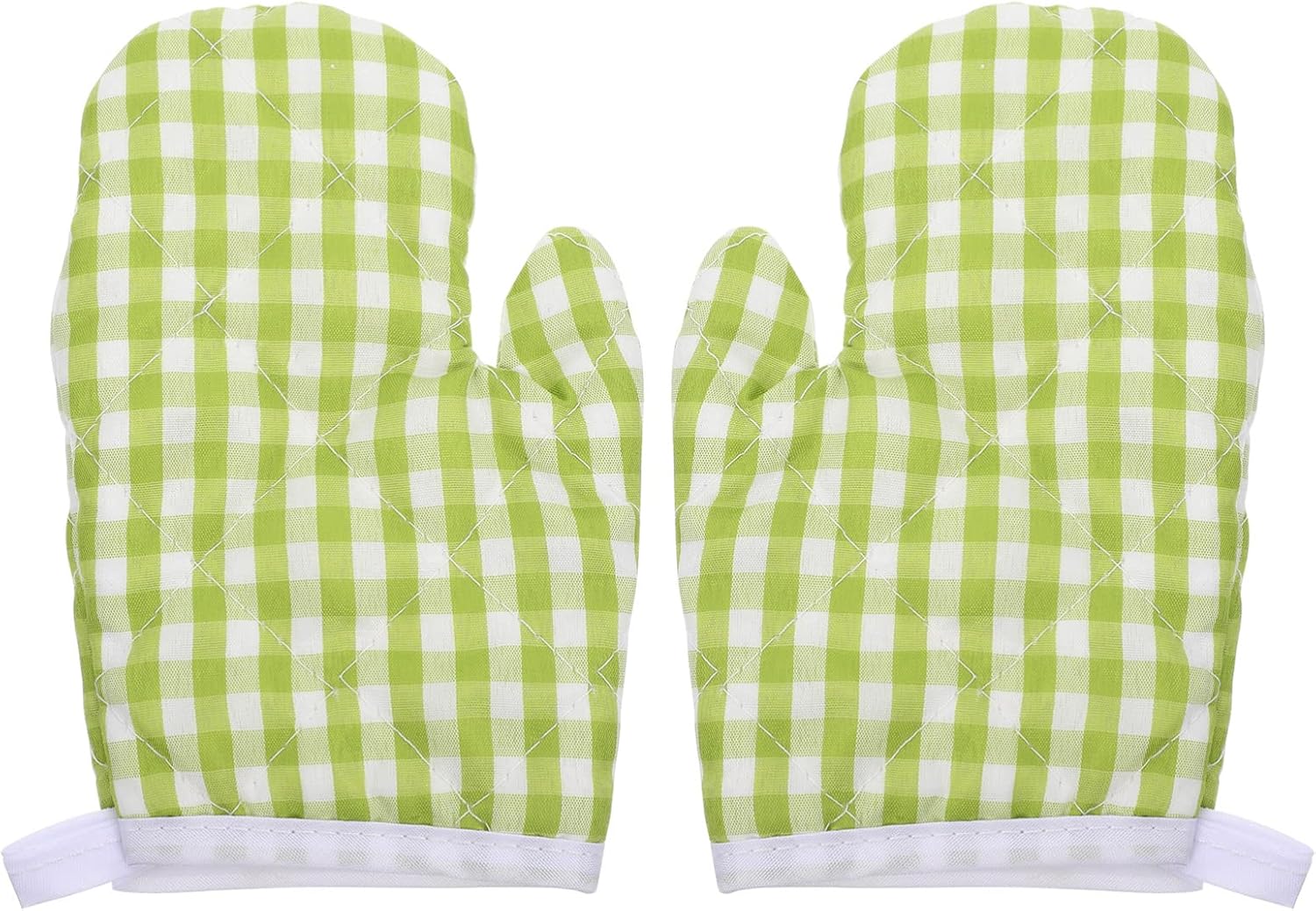DOITOOL 2Pcs Red Check Kitchen Oven Mitts - Safe Baking!