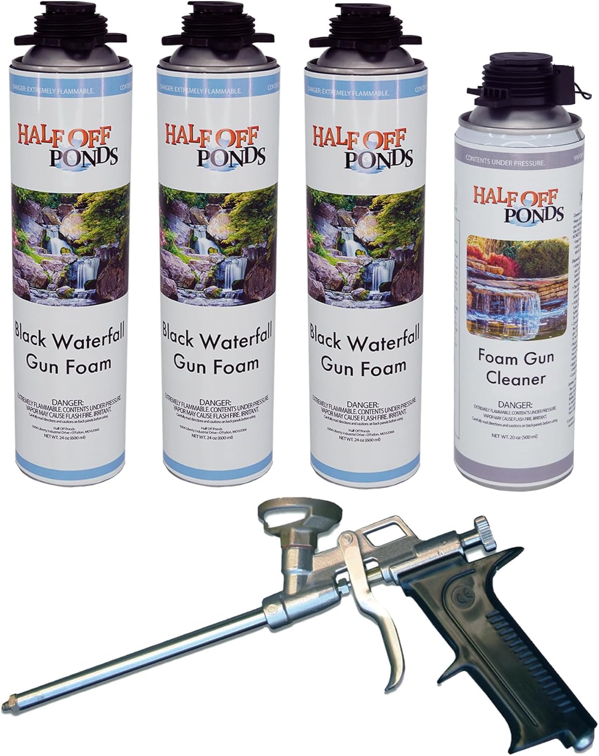 Waterfall Foam Bundle for Homeowners - Steel Foam Gun Set
