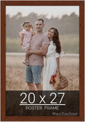 wallsthatspeak 20x27 Dark Walnut Rustic Pine Picture Frame