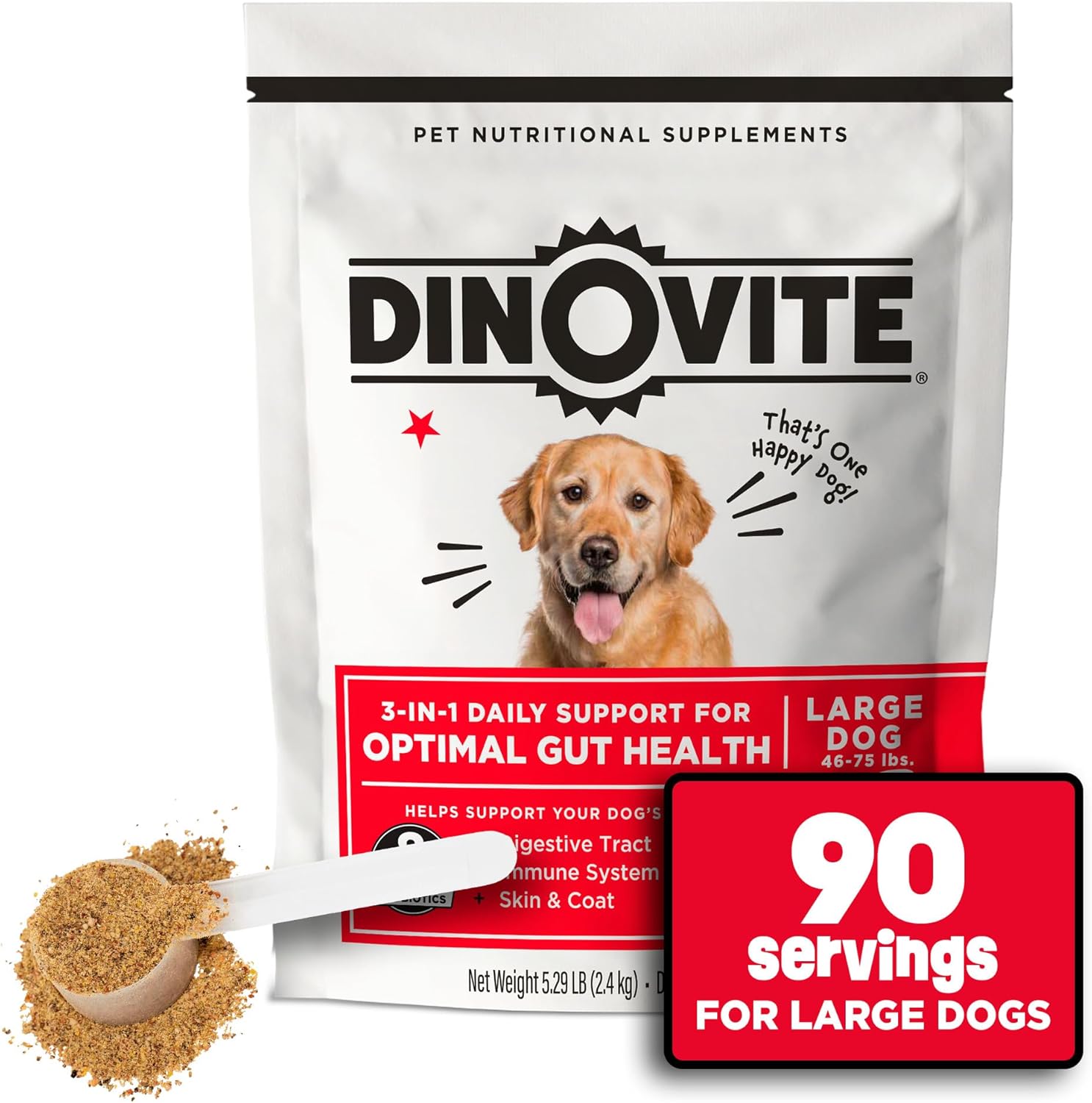 Dinovite Probiotic Supplement for Dogs - Omega 3 Hot Spot Relief