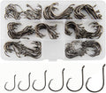 Circle Hooks Saltwater Fishing Hooks 150pcs Kit - Strong Offset Hooks