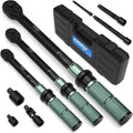 DISEN 9PCS Click Torque Wrench Set 1/4in 3/8in 1/2in Drive 20-220