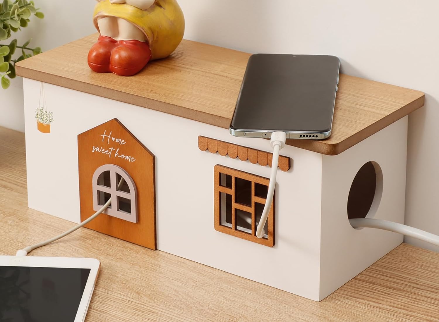 Tidy Tech: Handmade Wood Cable Organizer - TUKDAK