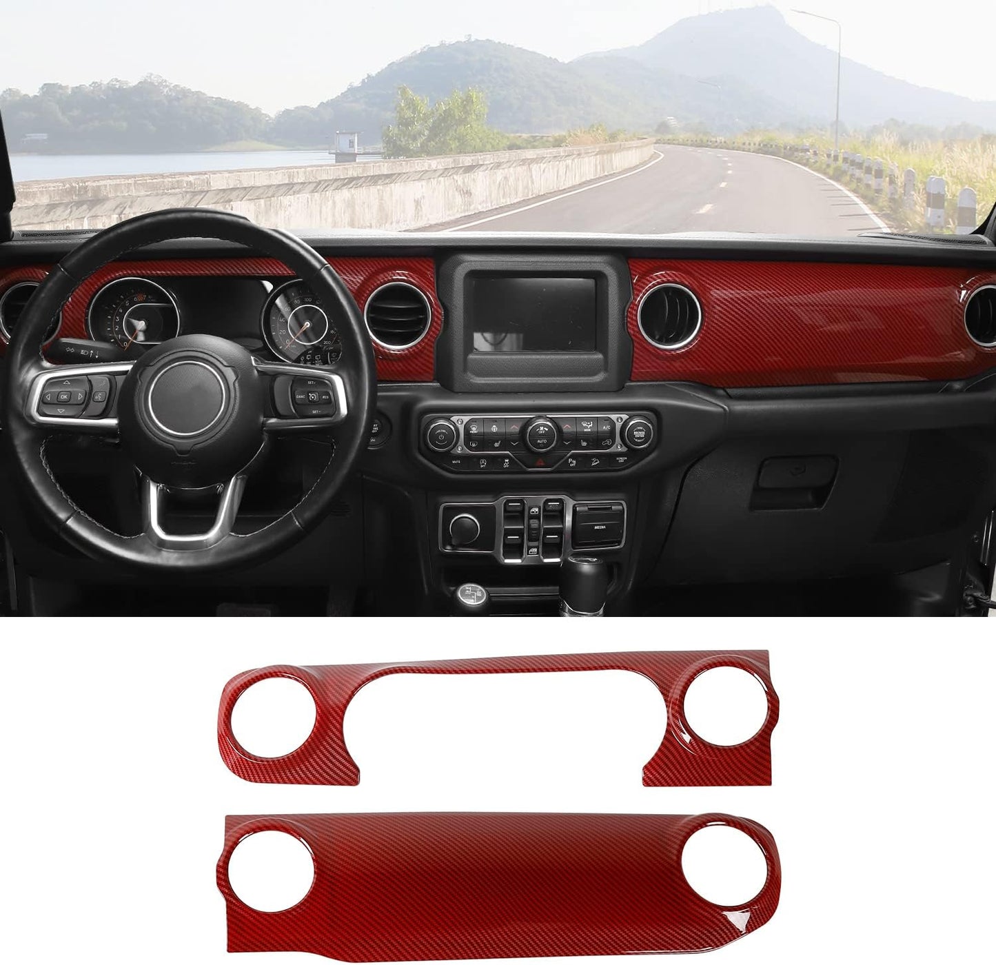 RT-TCZ Center Console Trim Cover for Jeep Wrangler JL & Gladiator JT