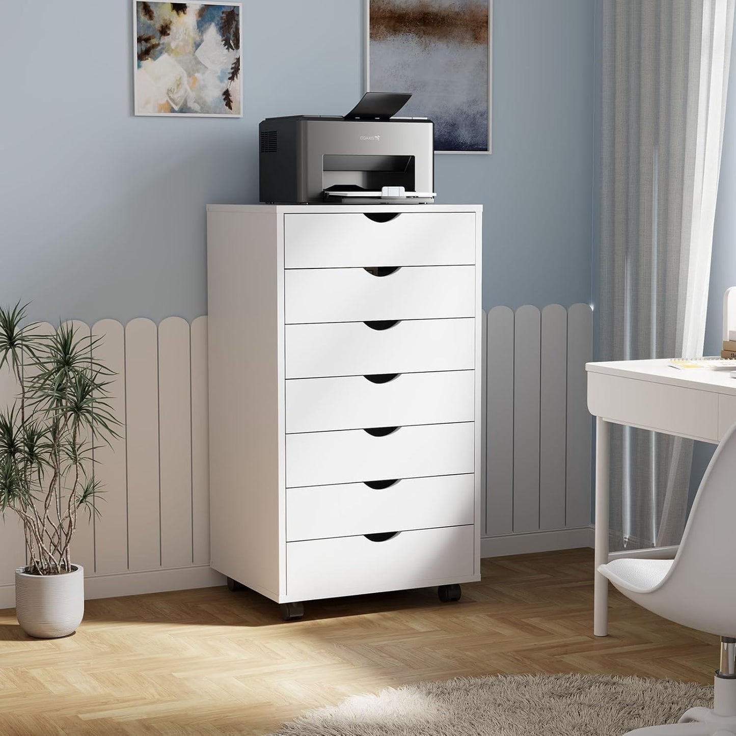 DUMOS 7 Drawer Vertical File Cabinet for Office and Home Use