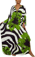 Elegant Floral Print Kaftan Dress for Women by Bsubseach
