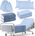 8 Pcs Hospital Bed Sheets Set Soft Knitted Standard Sheets - Complete