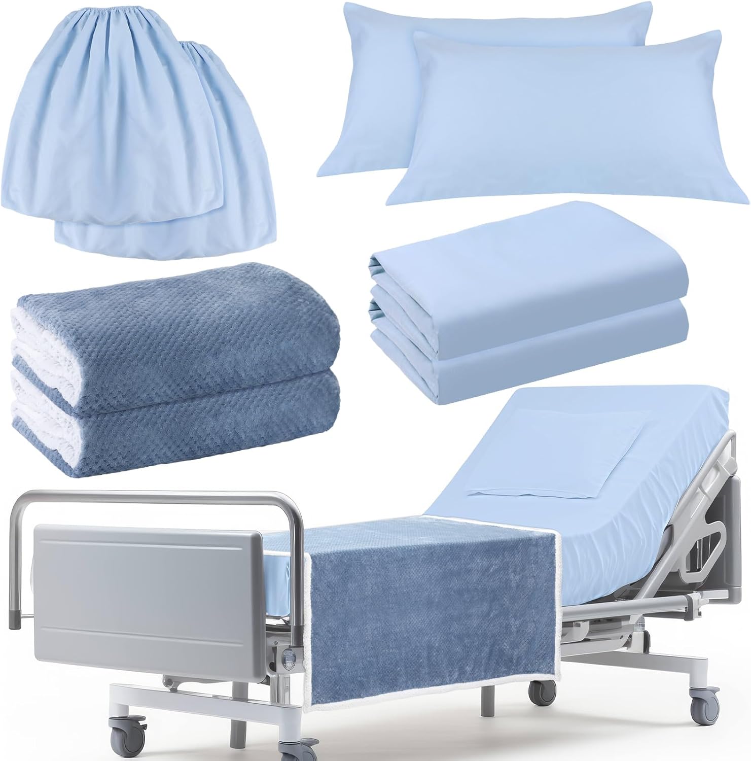 8 Pcs Hospital Bed Sheets Set for Comfort and Quality Sleep