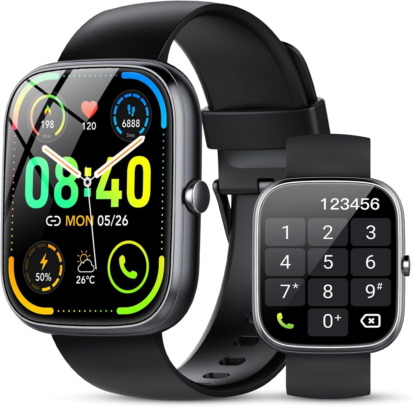 taopodo Smartwatch: Answer/Make Calls, Heart Rate Monitor, IP68 Waterproof