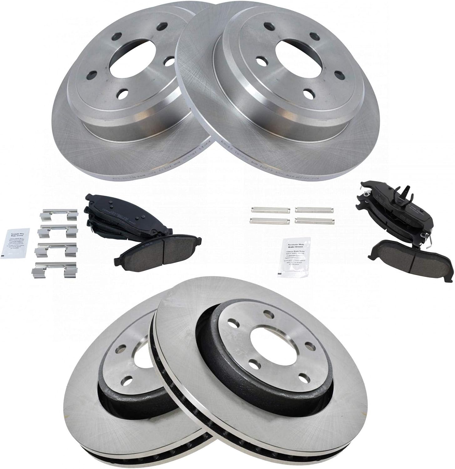 TRQ Brake Pad & Rotor Kit for 2006-2010 Jeep Commander