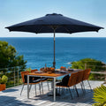 9FT Patio Umbrella with Crank and Tilt - Durable Fade Resistant Canopy