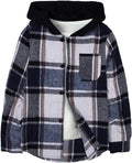 Stylish Boys Plaid Flannel Hoodie for Fall Winter Wardrobe