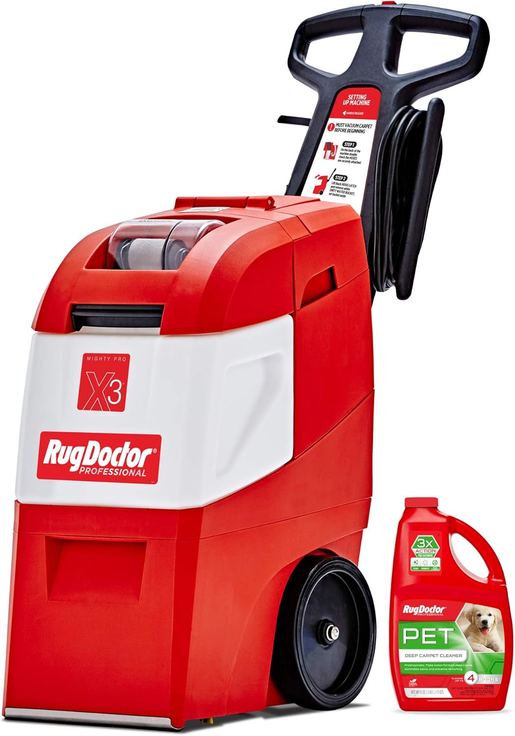 Rug Doctor Mighty Pro X3 Commercial Carpet Cleaner for Pets