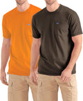 Wrangler Big and Tall T-Shirts for Men - 2 Pack Cotton Pocket