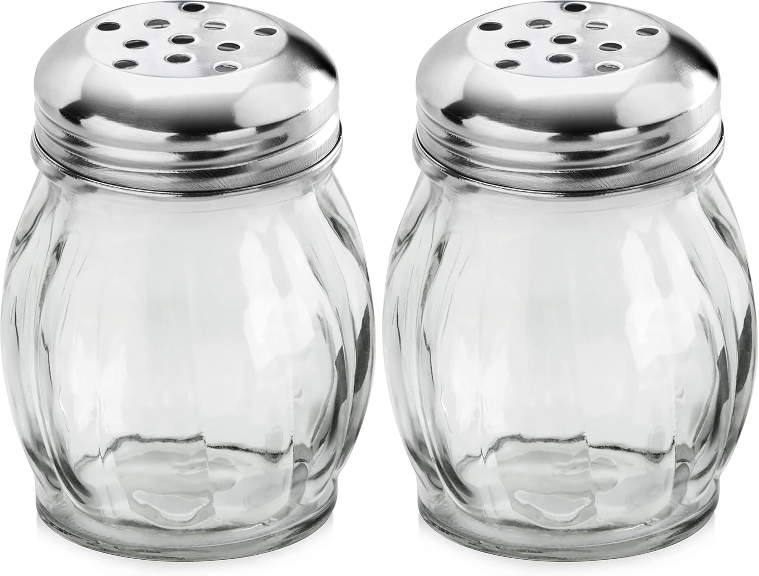 Glass Swirl Cheese & Crushed Red Pepper Shaker Set of 12