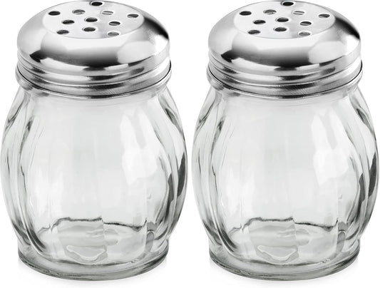 Glass Swirl Cheese & Crushed Red Pepper Shaker Set of 12