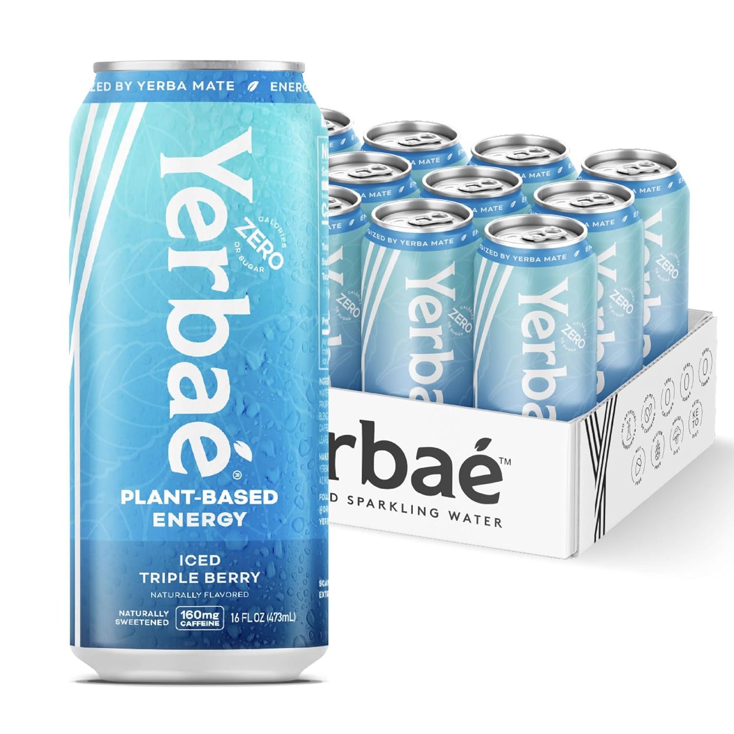 Yerbae Energy Beverage - Iced Triple Berry, 0 Sugar, 0 Calories