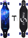 41 in Longboard Skateboard 8 Ply Natural Maple Complete - Beginner