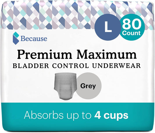Ultimate Overnight Leak Protection -Grey, Large