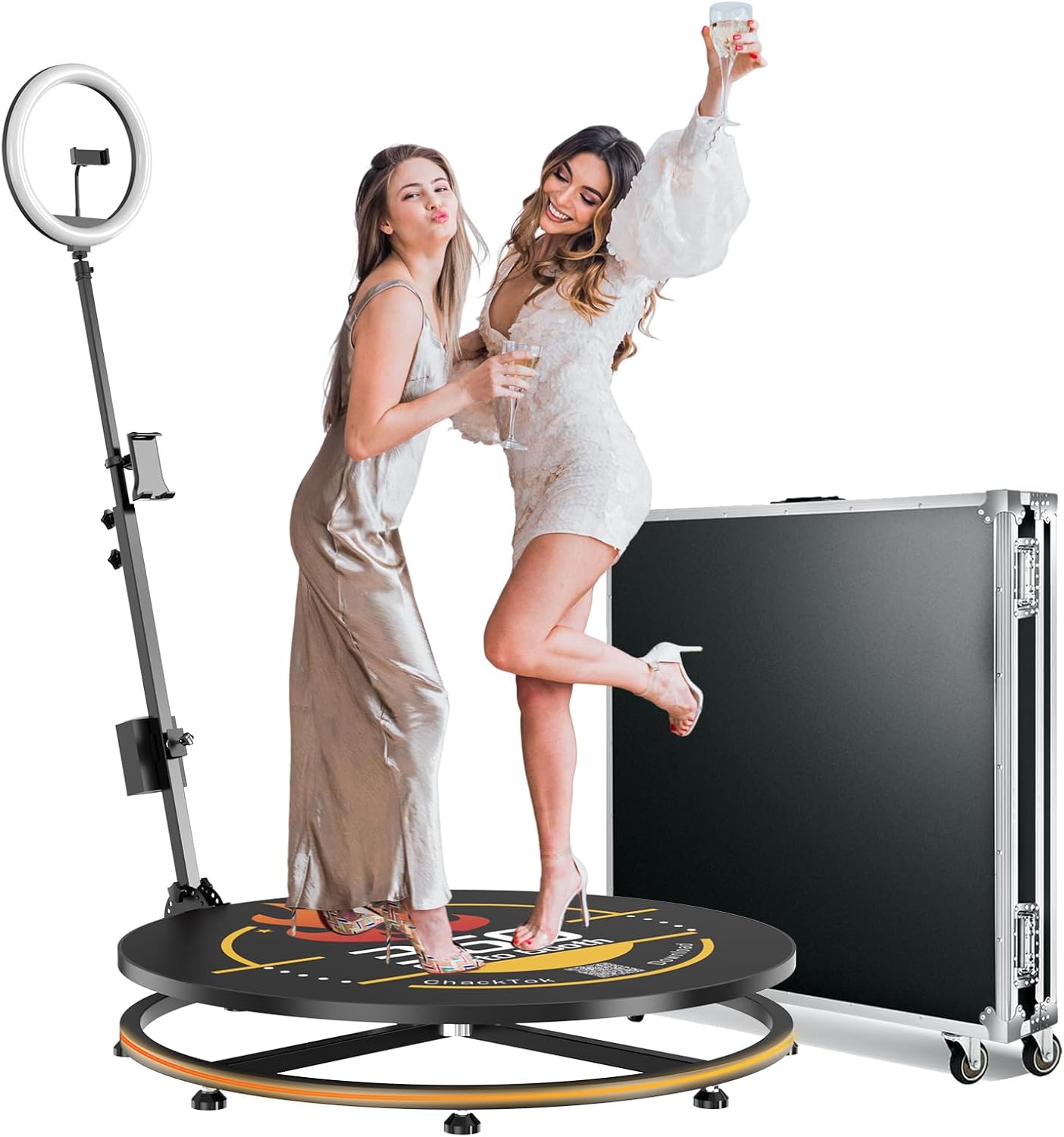 MWE 360 Photo Booth Machine for Parties with RGB Strip Light