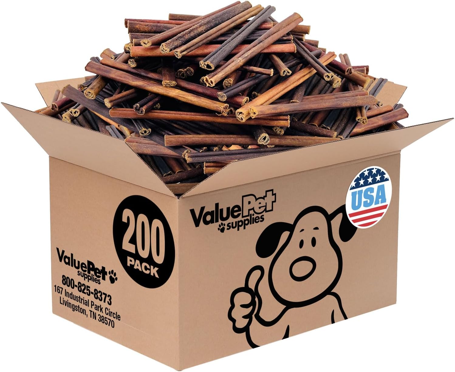 ValueBull USA Collagen Sticks for Small Dogs - 200 Count Pack