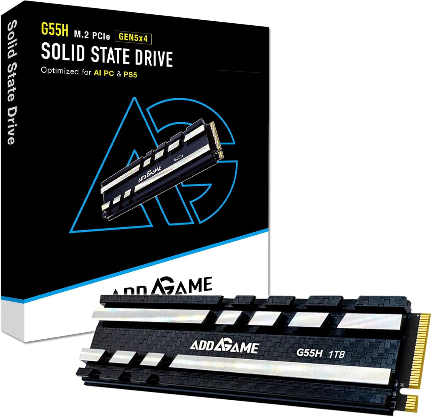 Addlink G55H 1TB PCIe 5.0 Gen5 NVMe M.2 SSD with Heatsink