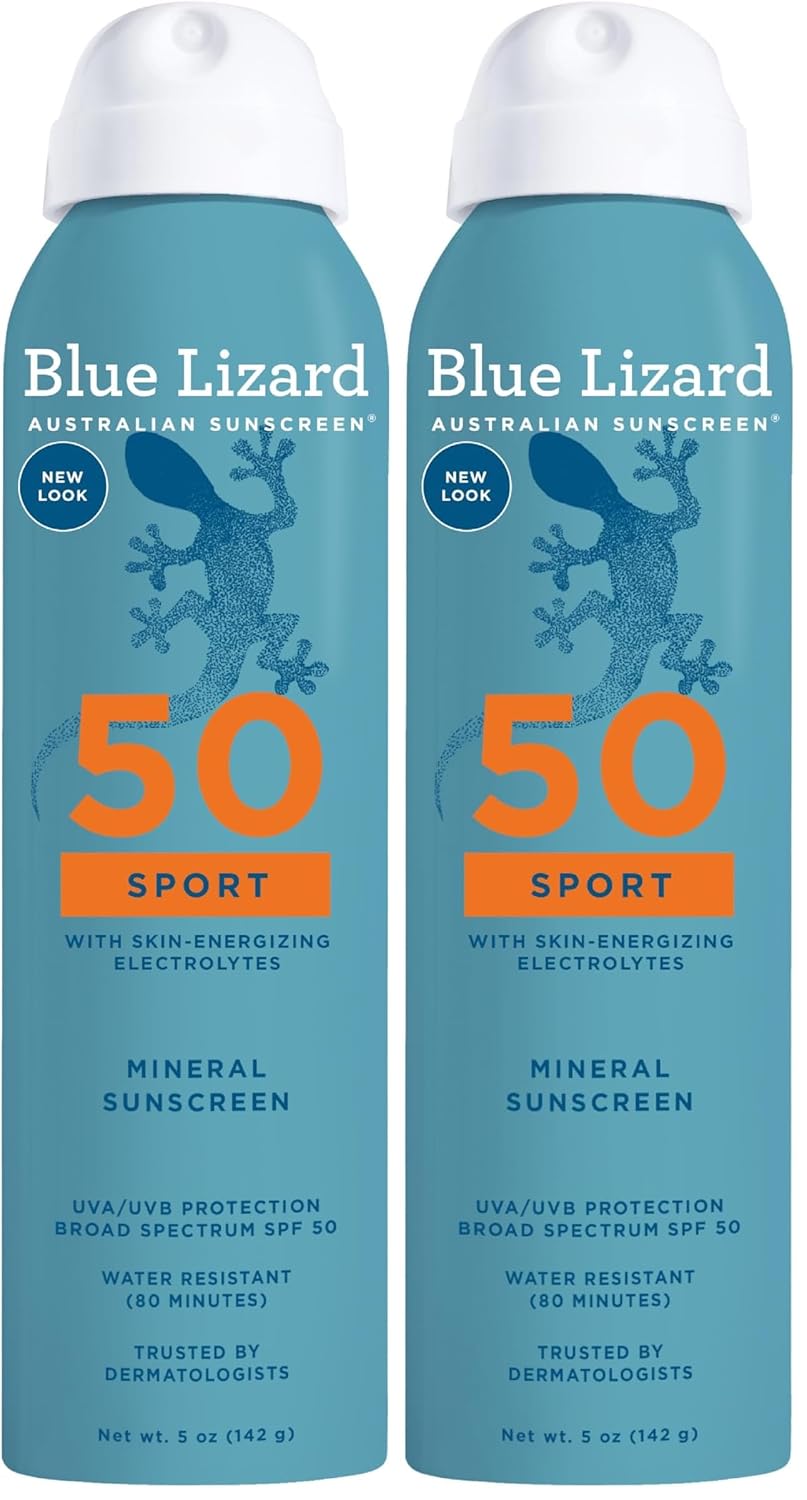 BLUE LIZARD Sport Mineral Sunscreen Spray SPF 50+ for Athletes