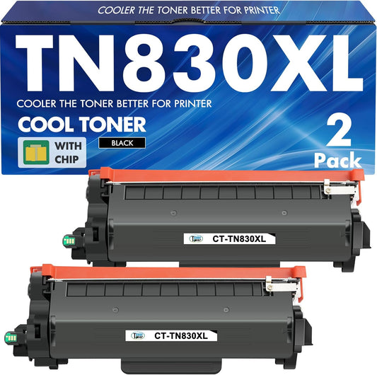 Cool Toner TN830XL Toner for Brother Printers - 2PK