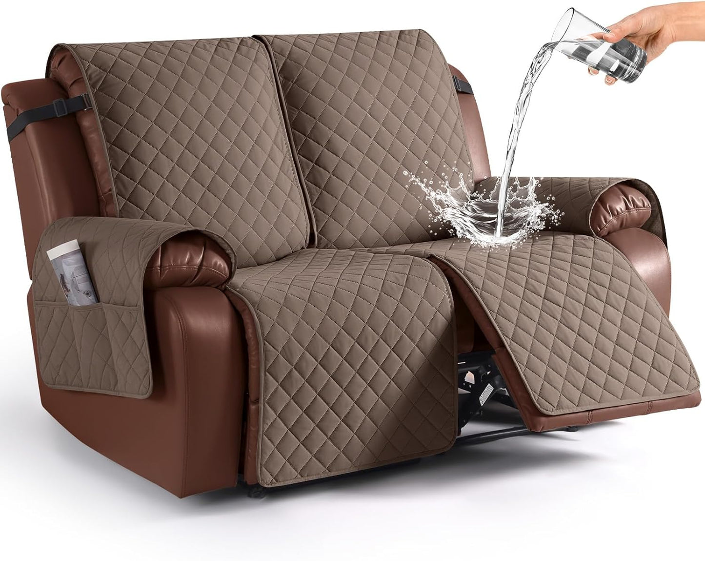 KinCam Loveseat Recliner Covers: Waterproof & Non-Slip Design