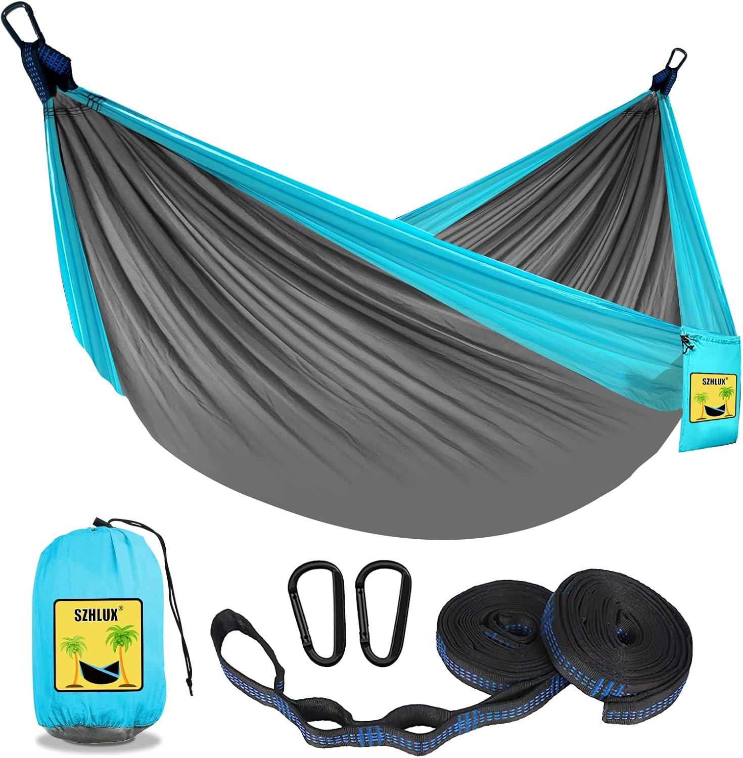 SZHLUX Double Camping Hammock Set - Easy Outdoor Relaxation