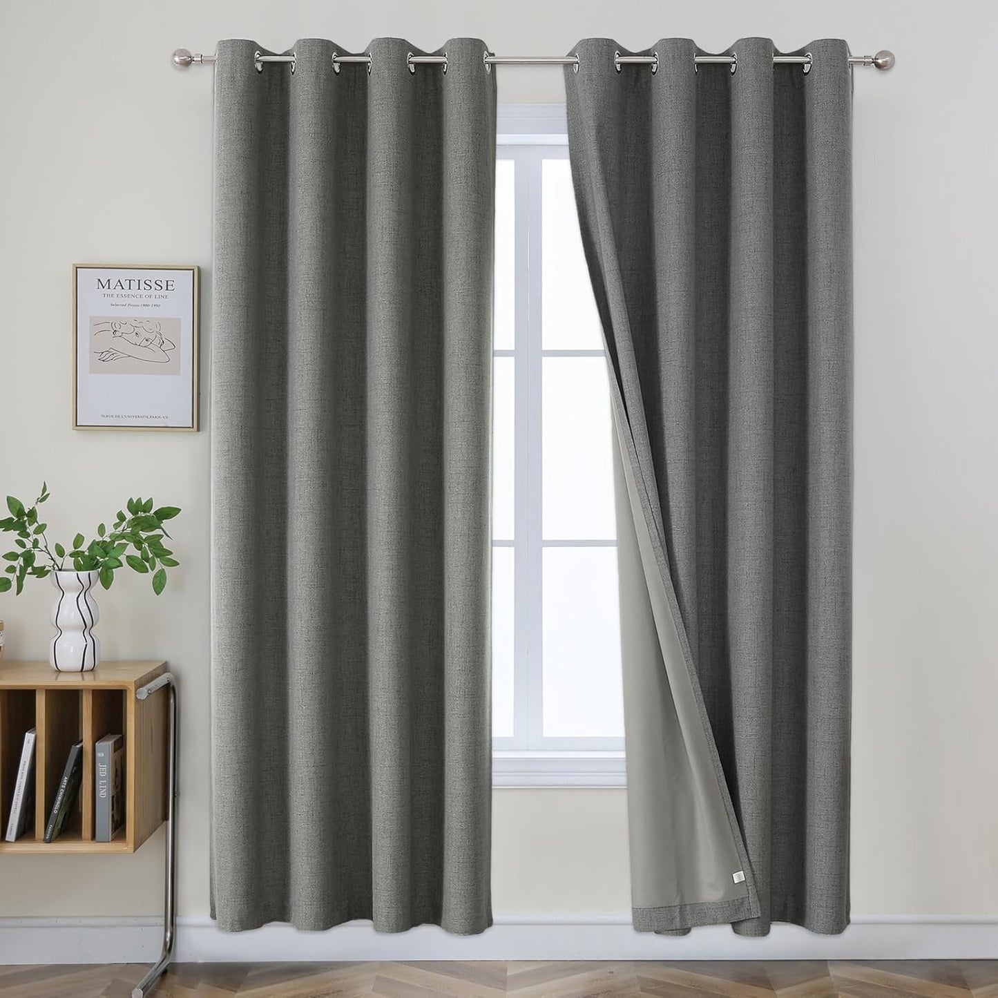 Joydeco Blackout Curtains 90 Inches Long for Total Privacy
