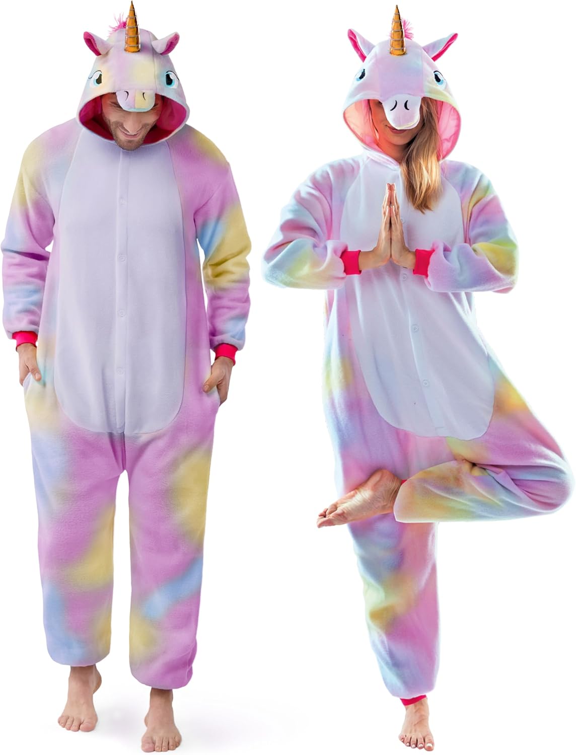 Unisex Adult Unicorn Pajama Jumpsuit for Halloween Fun