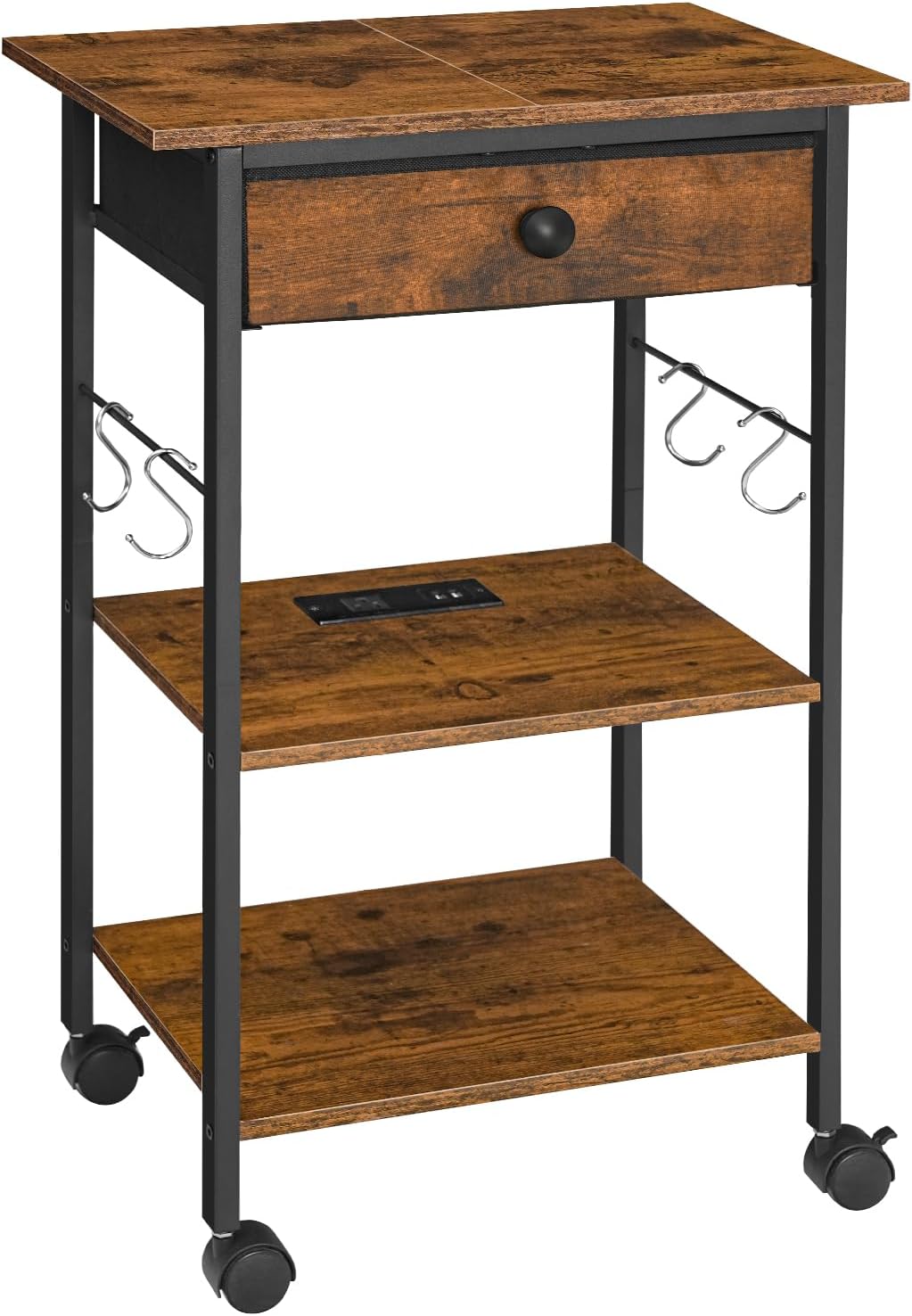 HOOBRO 3-Tier Printer Stand, Charging Station & Fabric Drawer