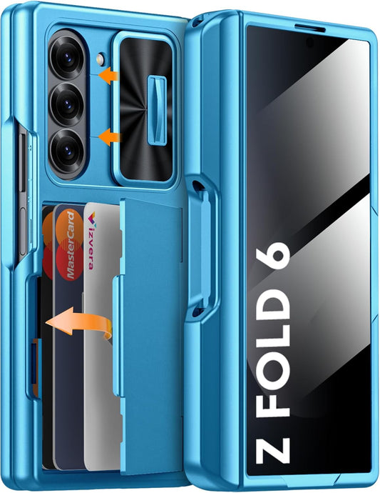 Vizvera Galaxy Z Fold 6 Case Wallet with RFID and S Pen Holder