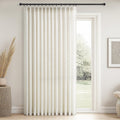 108 in Pinch Pleated Linen Curtains - Semi Sheer Extra Long Panel