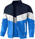 HYPESTFIT Mens Lightweight Bomber Jacket Color Block (Style KPSQ)