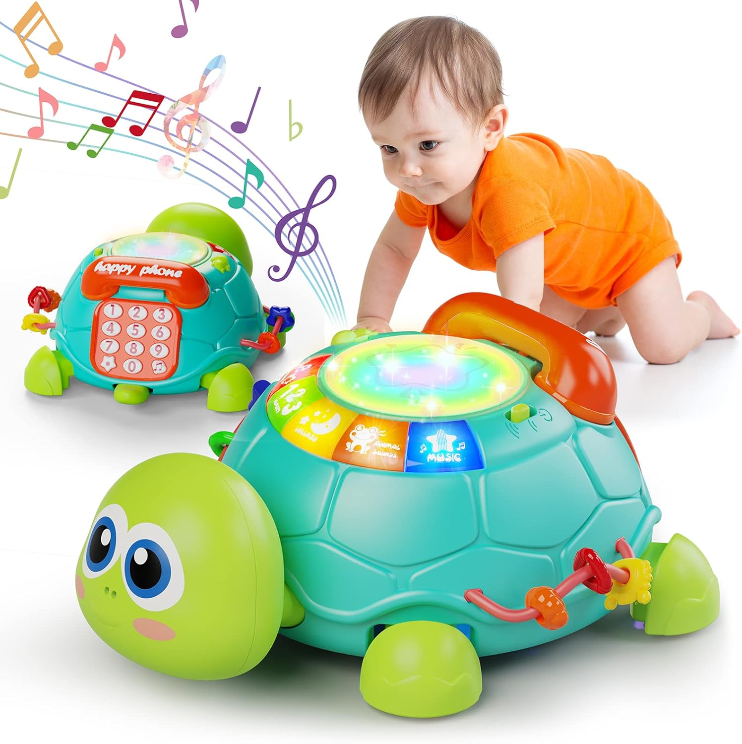 Musical Turtle Crawling Toy: Early Educational Fun!